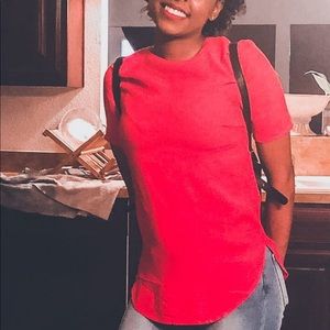 Red short sleeve top